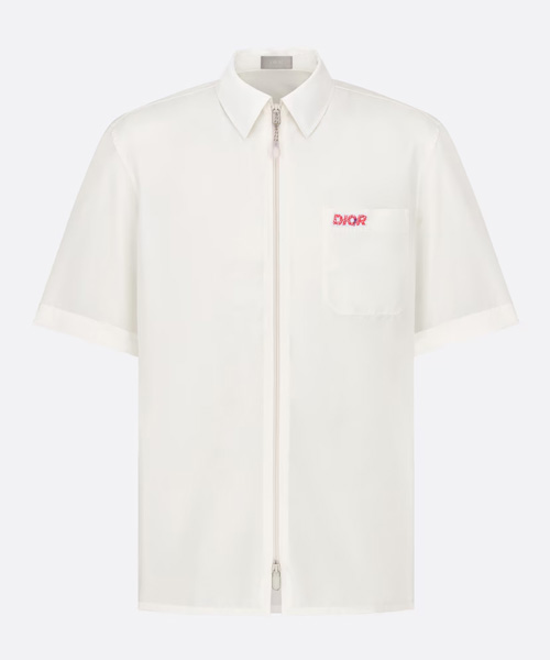 테크니컬 태피터 반소매 지퍼 셔츠