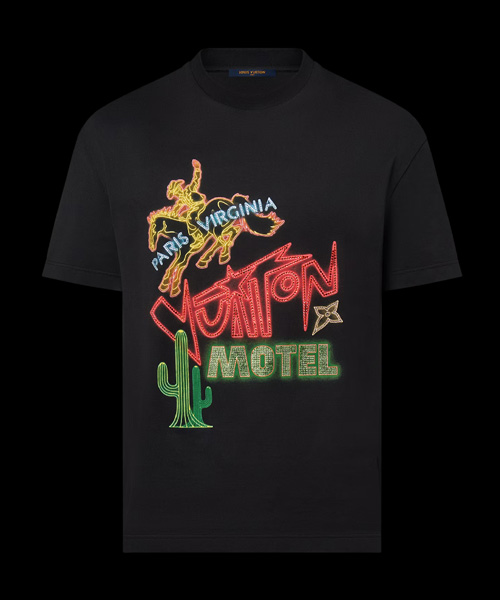 그래픽 엠벨리시드 코튼 티셔츠