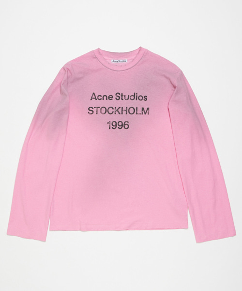 로고 프린트 빈티지 코튼 티셔츠