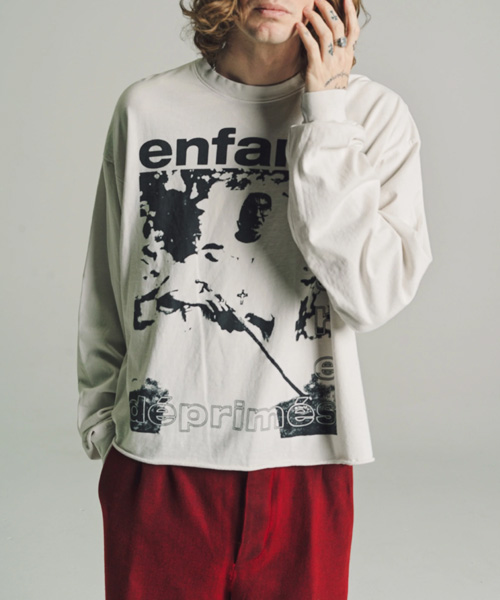 그래픽 프린트 코튼 티셔츠