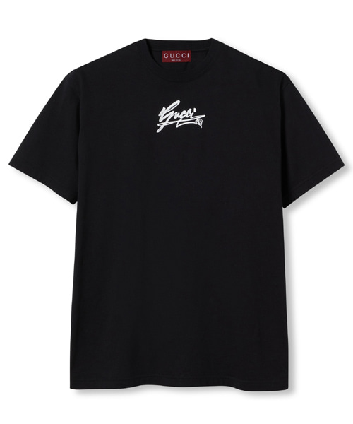 로고 프린트 코튼 저지 티셔츠