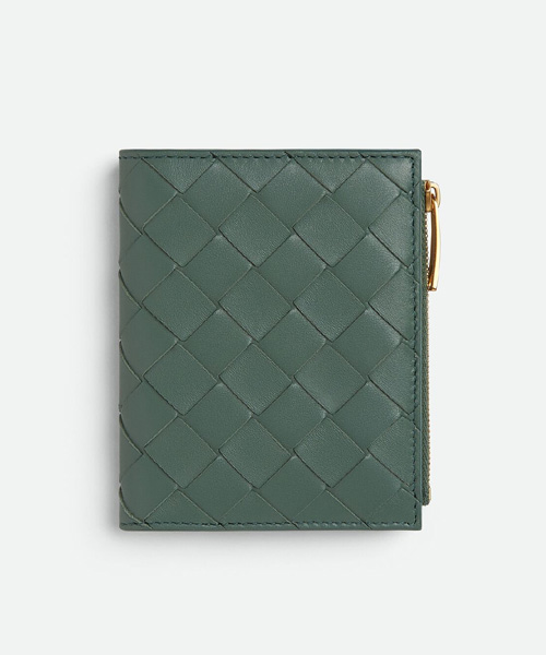 스몰 인트레치아토 폴더형 지퍼 지갑