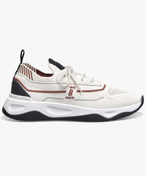 쉐도우 니트  레더 스니커즈