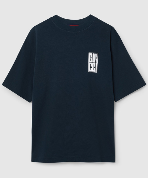 코튼 저지 로고 프린트 티셔츠