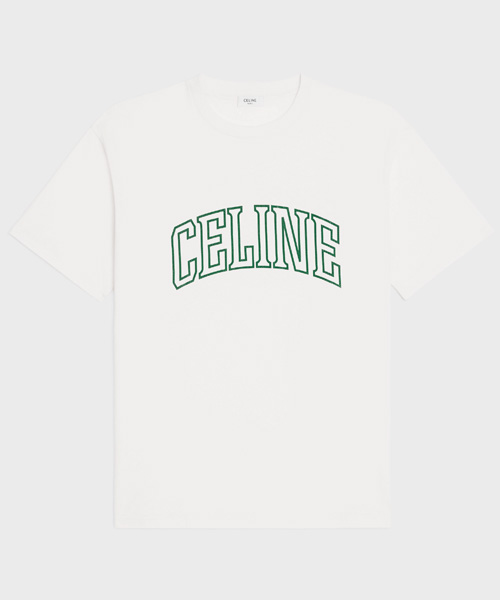 로고 프린트 코튼 티셔츠