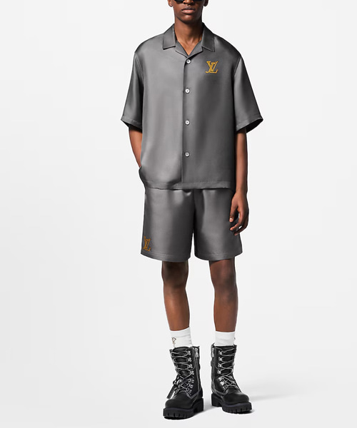 로고 프린트 숏 슬리브 셋업