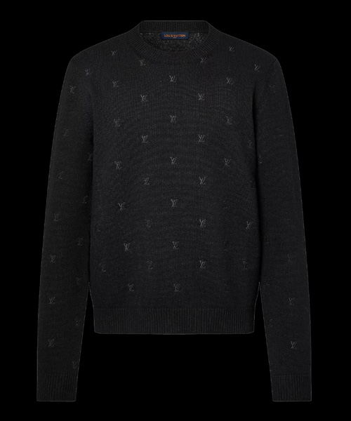 엠브로이더드 시그니처 메리노 크루넥