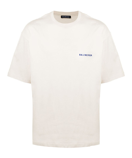 로고 프린트 코튼 티셔츠