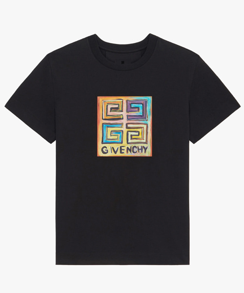 4G 로고 프린트 코튼 티셔츠