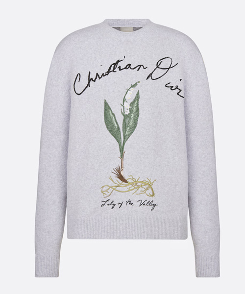 은방울꽃 코튼 블렌드 저지 스웨터