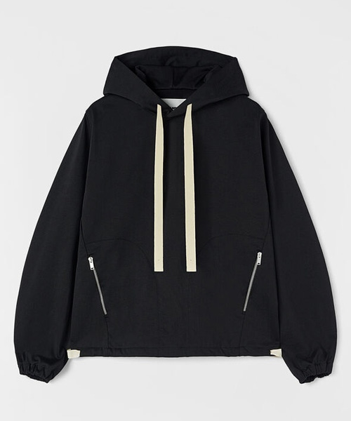 지퍼 코튼 후디