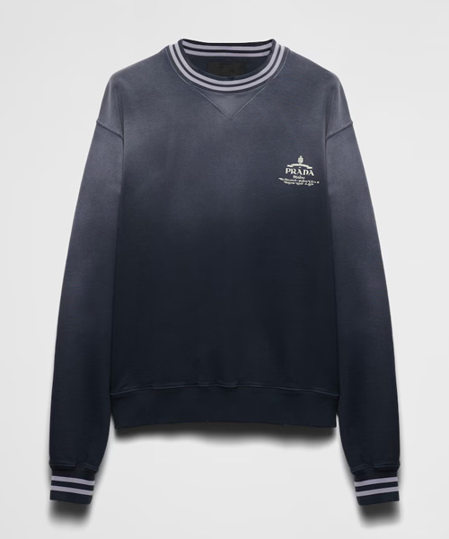 로고 프린트 코튼 스웻셔츠