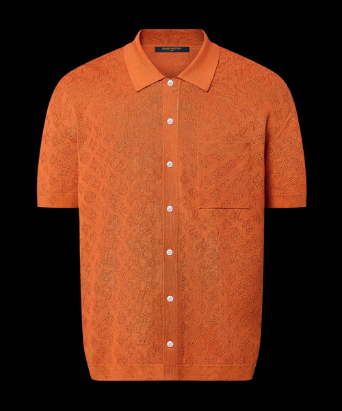 모노그램 포인텔 코튼 숏 슬리브 셔츠