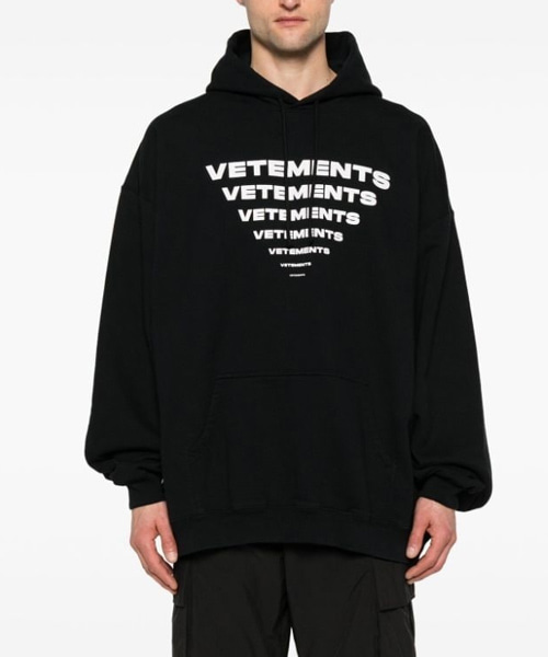 로고 프린트 코튼 후디