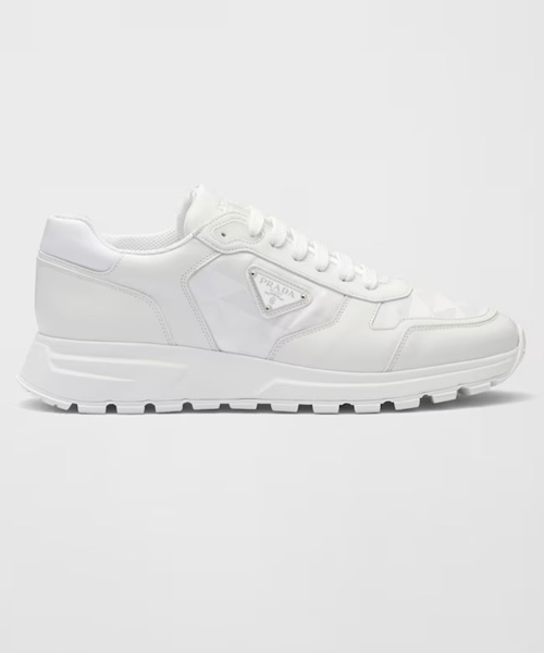 가죽 리나일론 하이탑 스니커즈