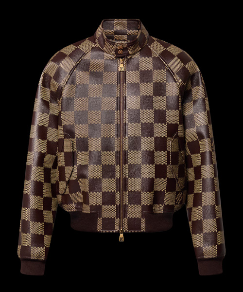 다미에 레더 해링턴 재킷