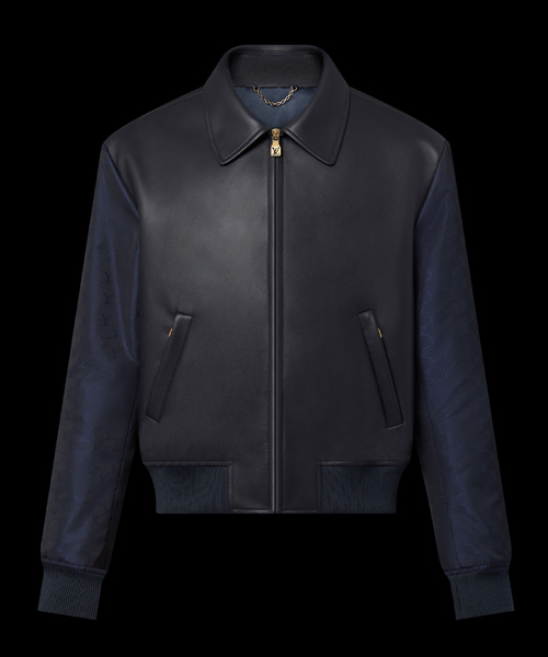 레더 믹스 블루종