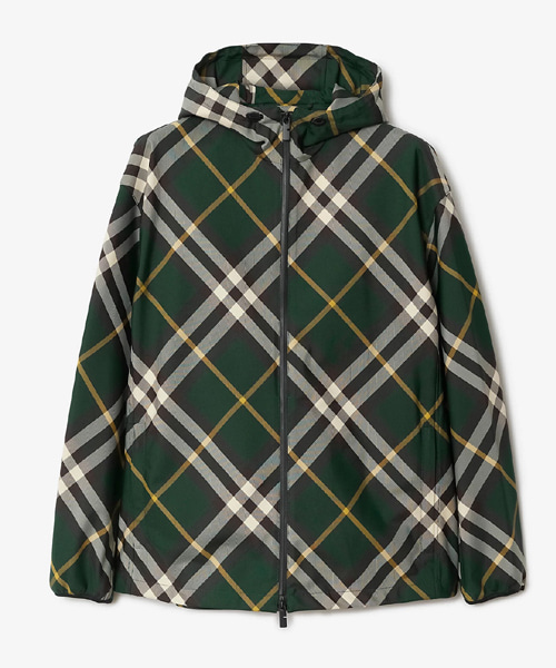 체크 패턴 윈드브레이커 재킷