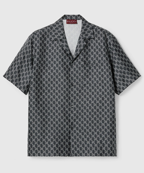 GG 섀도우 실크 셔츠