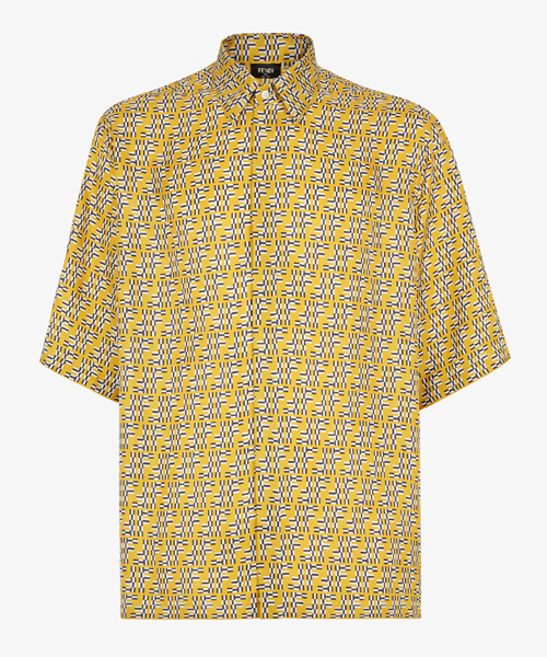 옐로우 FF 라비린스 실크 셔츠