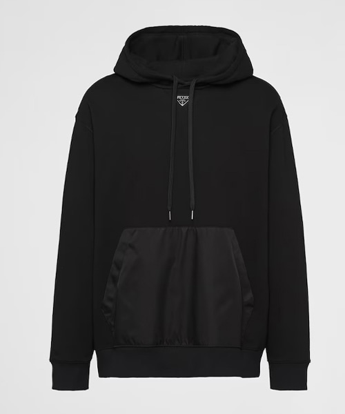 삼각로고 패치 코튼 후디