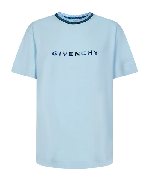 로고 프린트 코튼 티셔츠