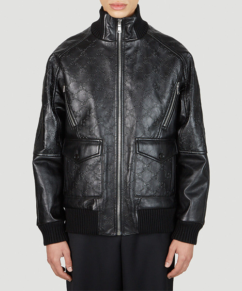 GG 엠보싱 봄버 재킷