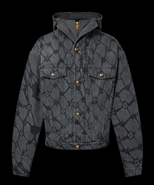 모노그램 데님 후디 블루종