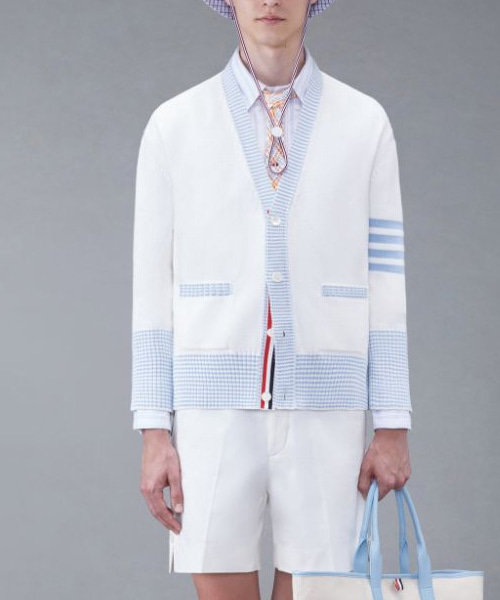 코튼 4-바 브이넥 헥터 가디건