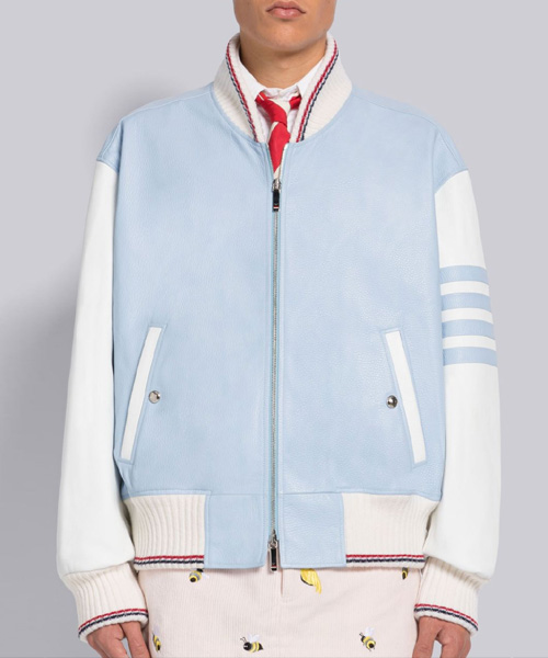 램 레더 오버사이즈 블루종 재킷