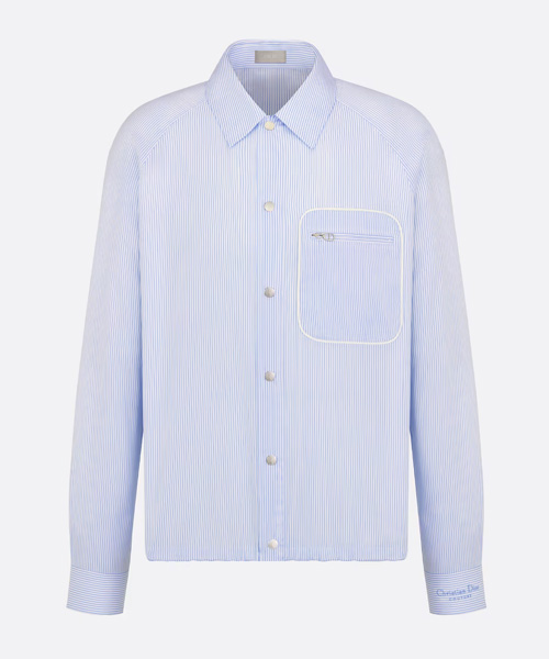 코튼 블렌드 오토만 쿠튀르 자수셔츠