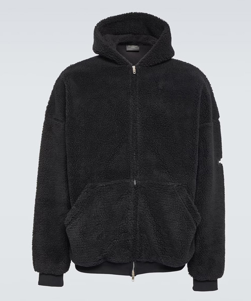 플리스 후드 오버사이즈 자켓