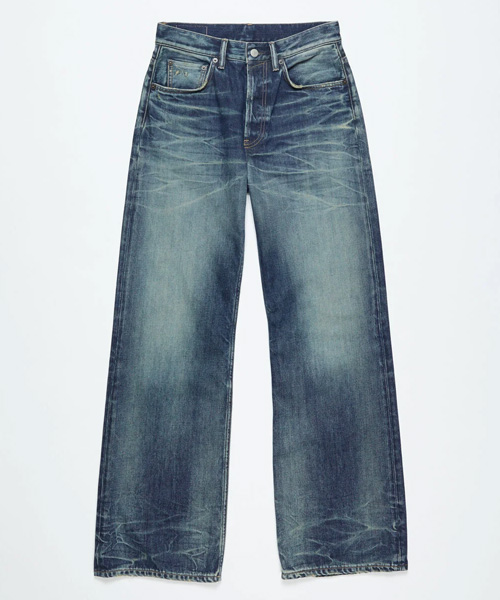 미드 블루 루즈핏 진