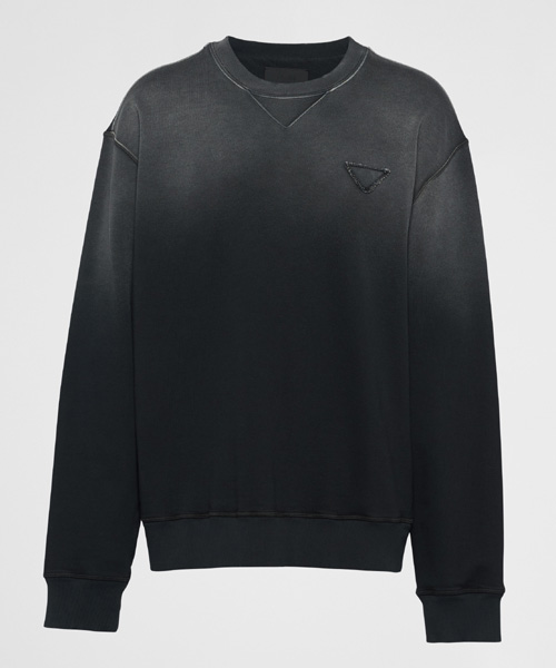 가먼트 다이 코튼 스웨트셔츠