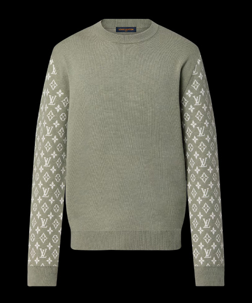 캐시미어 믹스 시그니처 크루넥 니트