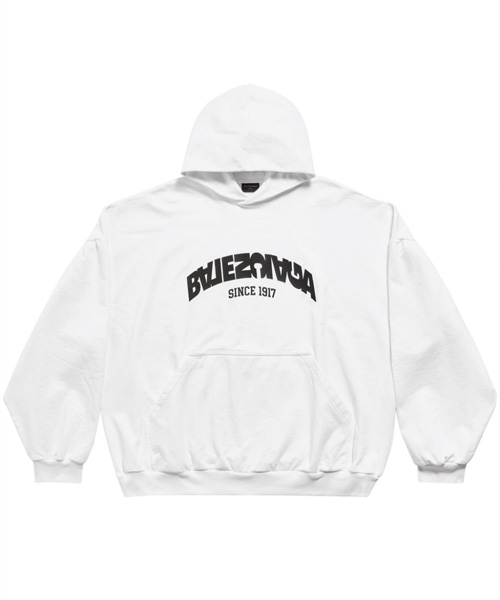 플립 프린트 코튼 후디