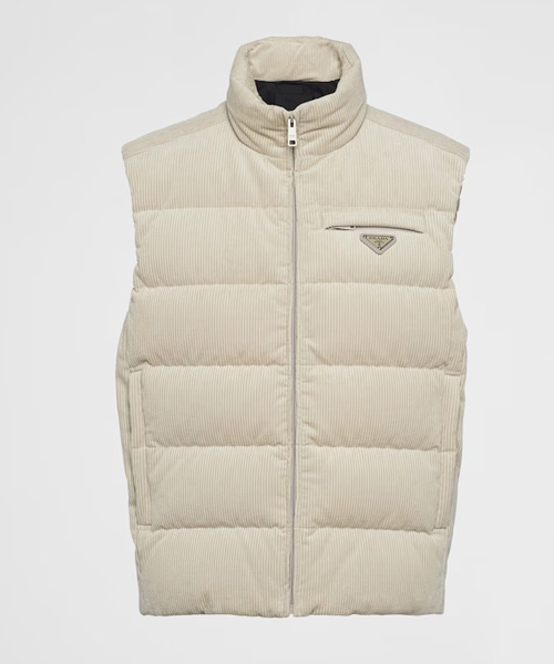 코듀로이 다운 베스트 자켓