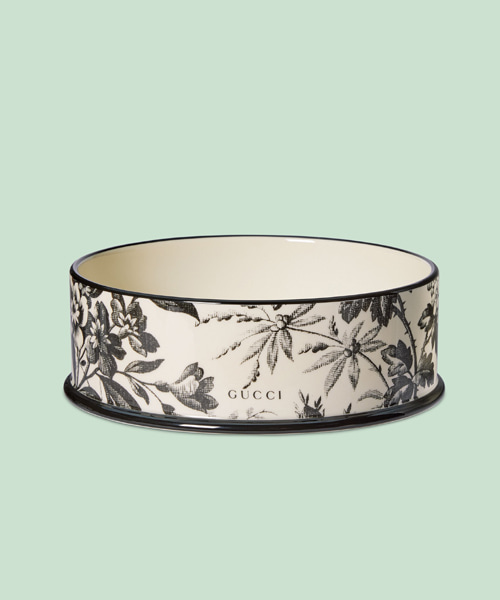 허바리움 프린트 반려견 그릇