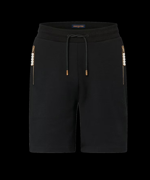 자수 니트 반바지