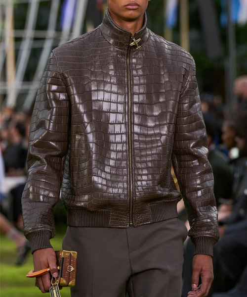 크로커다일 집업 블루종 자켓