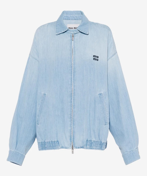 샴브레이 블루종 자켓