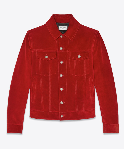 스웨이드 데님 자켓