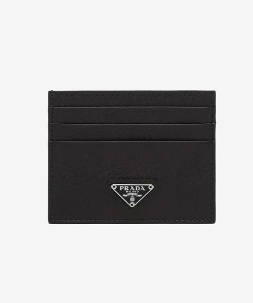 사피아노 레더 트라이앵글 로고 카드 지갑