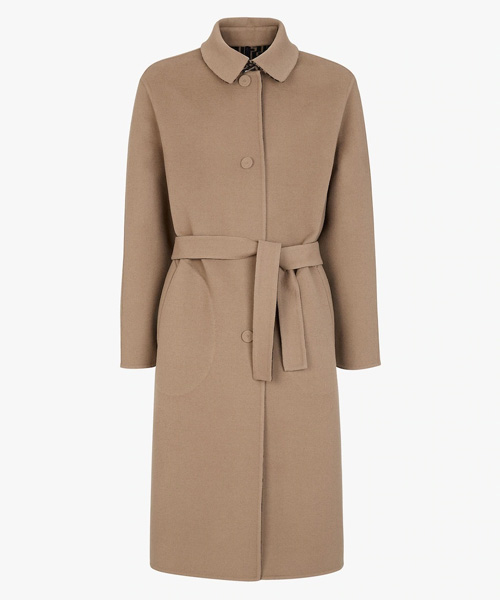 리버서블 베이지 울 트렌치 코트