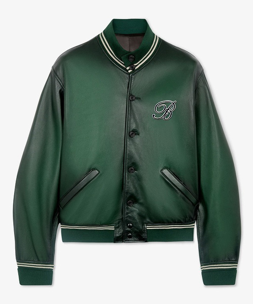 엠브로이더드 레더 블루종 자켓