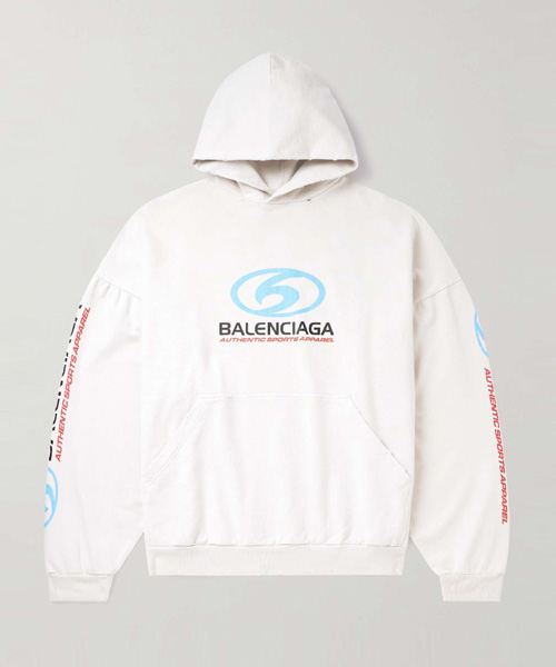 로고 프린트 코튼 저지 후디