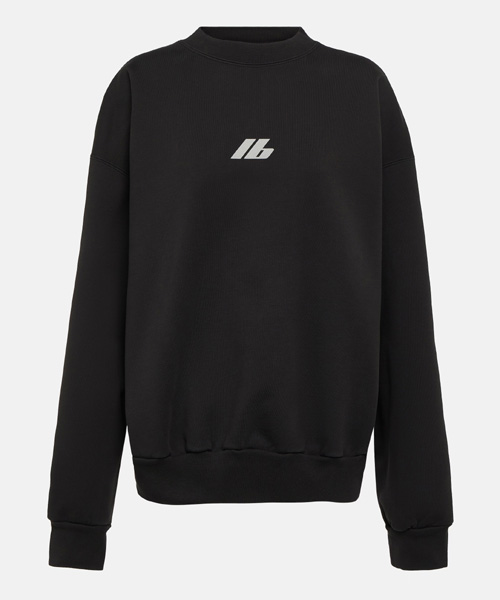 크루넥 코튼 저지 스웨트셔츠