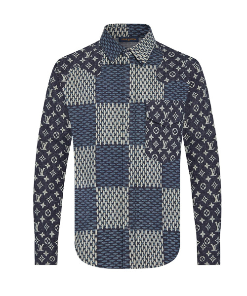 다미에 모노그램 플란넬 셔츠