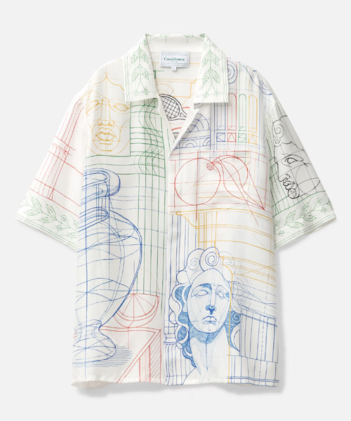 롱 슬리브 쿠반 칼라 셔츠