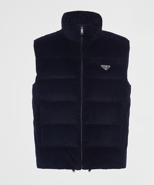 코듀로이 다운 베스트 자켓